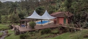 TENDA CHAPÉU DE BRUXA 5X5MTS TRANSPARENTE 